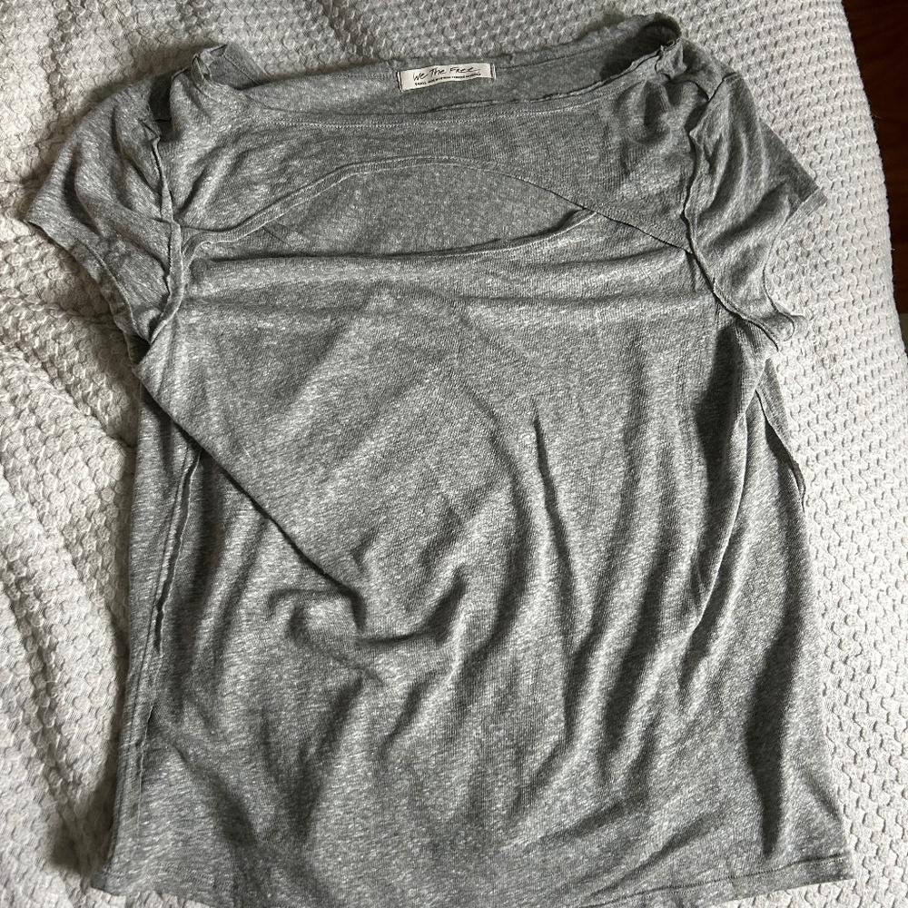 Free people gray tee size small NWOT